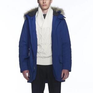 Banana Republic Snorkel Parka Coat Bright Royal